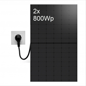 Plug and play zonnepanelen - 600w omvormer met 2x 400Wp Black
