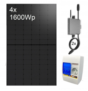 Plug and play zonnepanelen - 2x600w omvormer met 4x 400Wp Black